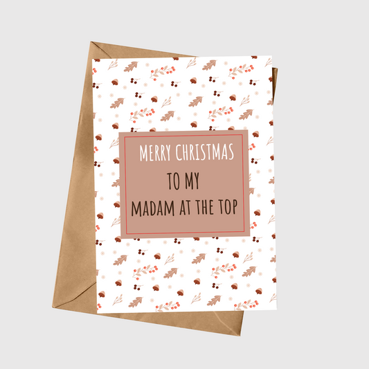 Merry Christmas To My Madam At The Top