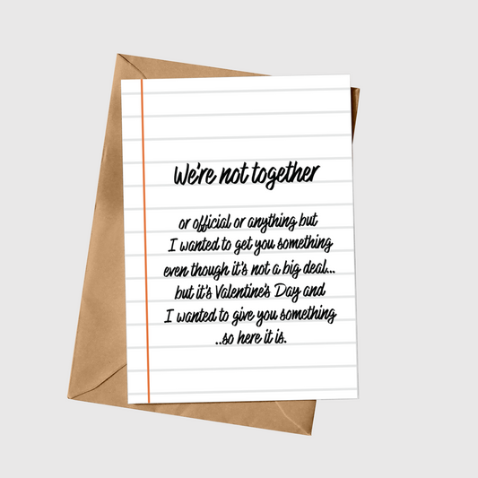 We’re Not Together