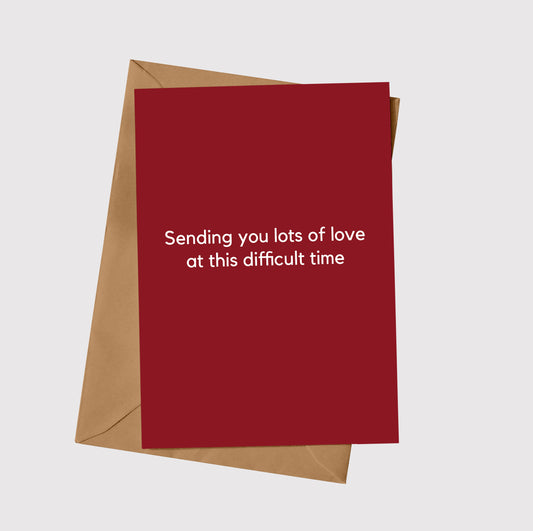 At this difficult time